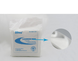 Limpiaparabrisas industrial para sala limpia 100% poliéster DOBLE TEJIDO 9*9 ''toallitas para sala limpia - Product Image 5