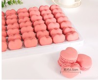 Décoration de gâteau colorée pour grossistes : Macarons comestibles en forme de fleur, rouge, rose, multicolores