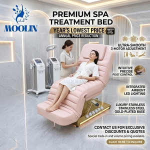 Table de massage électrique MOOLIN à 3/4 moteurs pour salon de beauté, spa, table de massage réglable, chaise de traitement cosmétique, cuir PU - Product Image 2