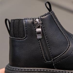 2025 नए फैशन एकल बूट जिपर बंद रबर इनसोल फॉल/शीतकालीन ब्रिटिश शैली मार्टिन लड़कों लड़कों के जूते - Product Image 5