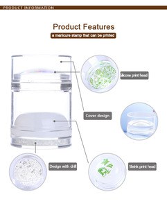 <span class=keywords><strong>Tampon</strong></span> à ongles en silicone avec poignée métallique pour estampage de vernis à ongles imprimé <span class=keywords><strong>manucure</strong></span>, outil de plaque d'image - Product Image 4