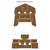 Tapis de pont en mousse EVA imitation teck pour bateau 2020 Ranger RB 200, style SeaDek MarineMat Gatorstep, auto-adhésif