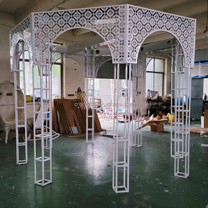 Mịn nhà sản xuất chuyên nghiệp Trắng mô hình rỗng <span class=keywords><strong>chuppah</strong></span> ARBOR đám cưới <span class=keywords><strong>chuppah</strong></span> vòm khung kim loại khung của CHUPA trang trí - Product Image 4
