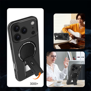 Étui de téléphone magnétique avec support, motif en fibre de carbone, pour <span class=keywords><strong>Huawei</strong></span> Pura 80 70 Pro+/80 70 Ultra/Mate70 Pro, <span class=keywords><strong>coque</strong></span> de luxe - Product Image 4