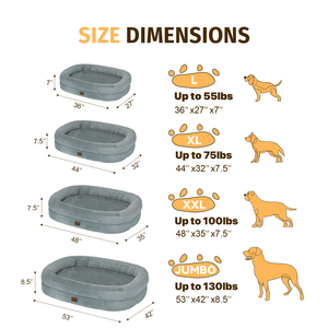 เตียงนอนสุนัขขนาดใหญ่แบบออร์โธปิดิกส์ พร้อมแผ่นรองเย็น กันน้ำ กันลื่น ทนทาน ทำความสะอาดง่าย ขนาดใหญ่พิเศษ สีและขนาดสั่งทำได้ - Product Image 4