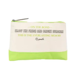 Professional Eco Friendly Custom Printed Logo Blank Make up Organic Cotton Plain Travel New Cosmetic Makeup Bag With Zipper