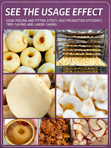 Máquina Peladora, Descorazonadora y Cortadora de Manzanas de 4 Cabezas, Máquina Peladora de Frutas Automática Personalizada, Procesa Cuatro Manzanas al Mismo Tiempo - Product Image 6