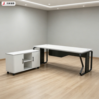 Meubles de bureau JIUSHUN, bureau à domicile, bureau durable, bureau de direction en forme de L, table de bureau de PDG personnalisée