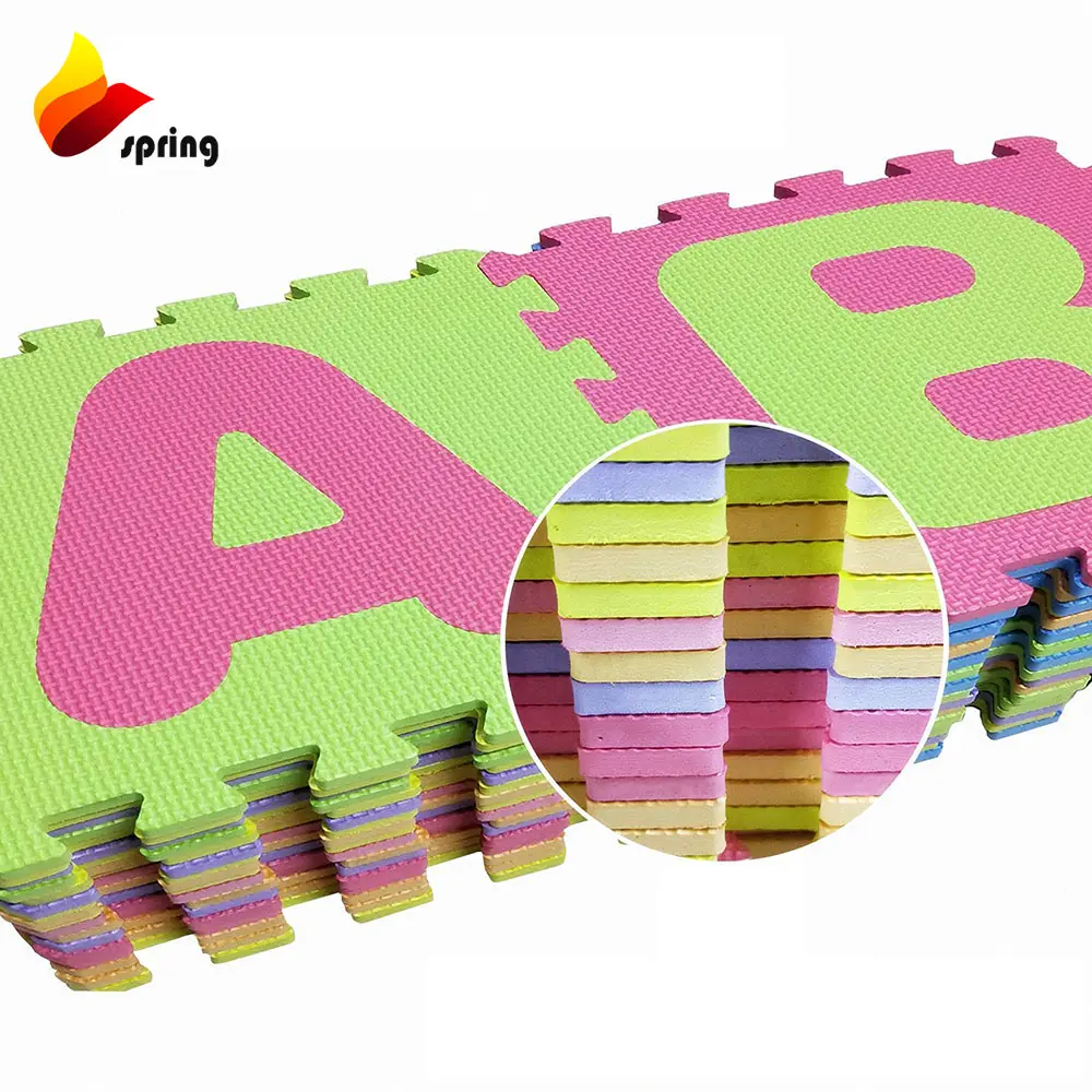 Top Quality Natural Rubber Indoor toys Crowling Children Play Mats Alphabetic Numbers Sports Puzzle Kids Educational Floor Mat