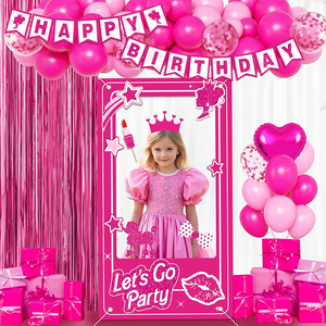 Kunden spezifisches Design Print-on-Demand Hot Sale Girls Favor Styles Adore Princess Geburtstags feiern Foto Requisiten Pvc Double Sided - Product Image 3