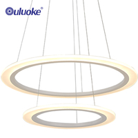 Lumières sans fil post-moderne design personnalisé escalier salon cercle rond pendentif LED lumière pour la décoration intérieure
