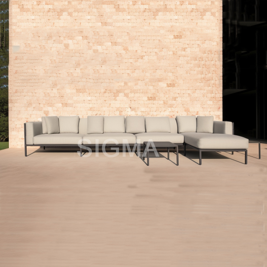 Hot Sale Waterproof New Aluminum Backyard Furniture Sofa Modern Outdoor Bench Patio Sofa Set