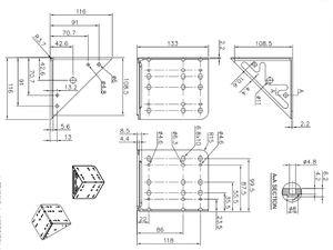 Support d'angle de lit en <span class=keywords><strong>acier</strong></span> gris moderne de marque Shineray, personnalisé en usine, fabriqué en Chine, de haute qualité et bon marché - Product Image 4