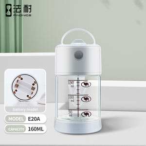 Mini taza autoagitadora de vidrio de borosilicato de 160ml, logotipo personalizado, resistente al agua, a prueba de fugas, 48H, envío perfecto para bebidas - Product Image 1