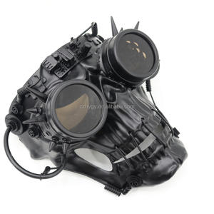 Máscara de calavera de terror Cyberpunk Steampunk de alta calidad con gafas para bodas o fiestas de <span class=keywords><strong>Halloween</strong></span>/ Burning Man - Product Image 5