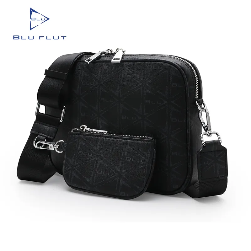 Bluflut özel askılı çanta erkekler için özel crossbody çanta özel omuz hakiki deri çanta adam için