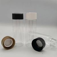350ml bouteille de thé infusé à froid jetable PET bouteille de thé au lait bouteille de jus de fruits frais boisson bouteille en plastique cylindrique de qualité alimentaire