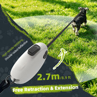 Laisse Rétractable Moderne et Simple pour Animaux de Compagnie, Design Mains Libres, Réfléchissante, en Acier Inoxydable Solide et Nylon, avec LED – Vente en Gros