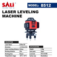 SALI Rechargeable 12/16 Lignes Double Modules Ligne Laser Niveau 100Ft Qualité Industrielle avec Trépied
