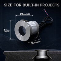 CRANE Factory Wholesale 3W Half-Moon Anti-Glare LED Inground Light 5 ° -60 °   Lampe de sol encastrée à angle de faisceau multiple pour aménagement paysager