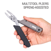 Bolígrafo Táctico Multifuncional SOG Baton Q4 EDC, Kit de Herramientas Múltiples con Alicates, Navaja de Bolsillo, Juego de Destornilladores con 12 Puntas (ID1031-CP)