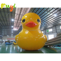 Canard géant gonflable jaune avec bec orange, yeux noirs, corps rond, pour exposition en extérieur, parc aquatique, piscine - Livraison rapide