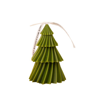 Nueva Navidad hecha a mano decoración del hogar Festival accesorios de tiro árbol en espiral cera de soja vela de aromaterapia - Product Image 6