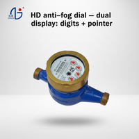 Compteur d'eau froide multi-jets en laiton ZHAOJI, fileté R100, classe B, IP68, pression MAP10, certifié ISO9001, 14001, 45001