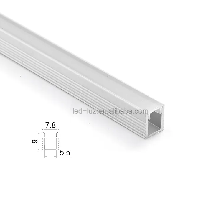 ALP073 Tiny 8*9mm Flat LED Aluminum Profile For 5mm Wide LED Strip Light