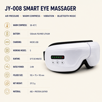 Masque de massage oculaire électrique chauffant OEM en gros avec compression d'air, vibration, musique, rechargeable par USB, appareil de relaxation oculaire