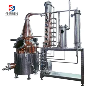Equipo de destilación de whisky de alta calidad 500L Calentamiento de vapor Destilador Moonshine de cobre