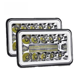 Phare de voiture LED haute puissance 45W 12V 10000 Lumens 6000K 5x7 pouces 7 pouces avec anneau halo, montage universel pour Jeep Wrangler - Product Image 2