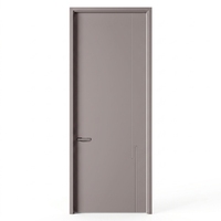 Porte intérieure écologique en bois mélaminé, silencieuse, à fermeture douce, moderne, pré-montée, sans peinture, aspect grain de bois, pour chambre de villa