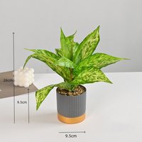 Fleurs artificielles, feuillage vert, petits bonsaïs, ornements décoratifs créatifs, accessoires tendance pour la maison - Direct Jinhua Plants
