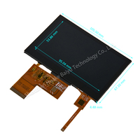 Panel LCD Táctil Capacitivo de 4.3 Pulgadas, Alto Brillo 500-1000cd/m2, IPS TFT, Resolución 480x272, Interfaz RGB-40PIN, Táctil