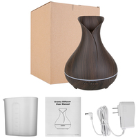 Chine Vente en gros Vase à grain de bois foncé Parfum électrique Mini aromathérapie Parfum Air Huile essentielle Diffuseurs d'arôme
