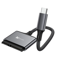 Kabel Konverter USB C ke SATA USB3.0 ke 2.5'' SATA Hard Driver Adapter Cangkang Aluminium Konverter Eksternal untuk SSD HDD