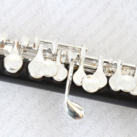 Top Grade Woodwind Instrument Ebony Body Hand Made Piccolo Music Silver Plated C Tone Piccolo With with Professional