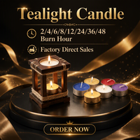 Bougies chauffe-plat multicolores en vrac, sans fumée, durée de combustion de 4 heures, pour mariage, Noël, Diwali, décoration de table à la maison