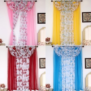 <span class=keywords><strong>Rideaux</strong></span> de luxe 5 pièces à motifs floraux, en polyester transparent avec œillets, pour <span class=keywords><strong>salon</strong></span> et chambre à coucher - Product Image 1