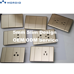 118 Slim tường chuyển đổi Bán buôn giá rẻ Giá ổ Cắm và thiết bị chuyển mạch điện màu xám 2 Gang 1 2 cách chuyển đổi ánh sáng chúng tôi - Product Image 5