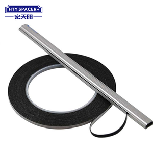 Accessoires pour portes et fenêtres, accessoires pour vitrage isolant non pliables, barre d'espacement en aluminium avec bande <span class=keywords><strong>de</strong></span> butyl - Product Image 1