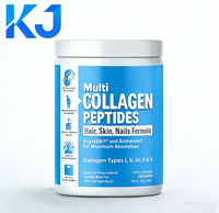Poudre de peptides de collagène multi-sources à faible teneur en glucides, haute absorption, collagène hydrolysé, complément alimentaire personnalisé pour adultes, marque privée