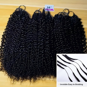 Afro kinky xoăn 4C Remy sợi Crochet 12A đôi rút ra Brazil phần mở rộng tóc người tóc dệt - Product Image 2
