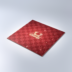 Merry Christmas Round Paperboard <b>Cake</b> <b>Board</b> with Gold Foil Print White Ornaments and Stars Modern Design Disposable - Product Image 2
