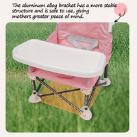 Probebi chaises portables chaise de salle à manger pour tout-petits rehausseur table siège pliable avec plateau et sac