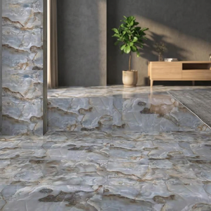 Azulejos de porcelana con aspecto de mármol Turquía Blue Spectre Beige de 800x1600 mm, acabado brillante y mate, para pisos y paredes. - Product Image 6