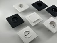 Prise murale moderne Longyang LY4 16A, norme UE, pour France et Allemagne, panneau PC durable, appareil électrique domestique, pour projets résidentiels et hôteliers