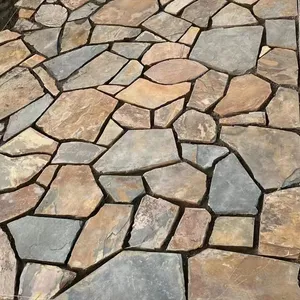 Cheap Natural Stone Ice Crack Stone Culture Slate For Outdoor Crackle Granite Flagstone Pavers Steps