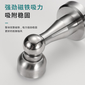 Stainless Steel Magnetic Door Stop Wall Mounted Strong Hold Modern Design For Interior Doors - Product Image 2